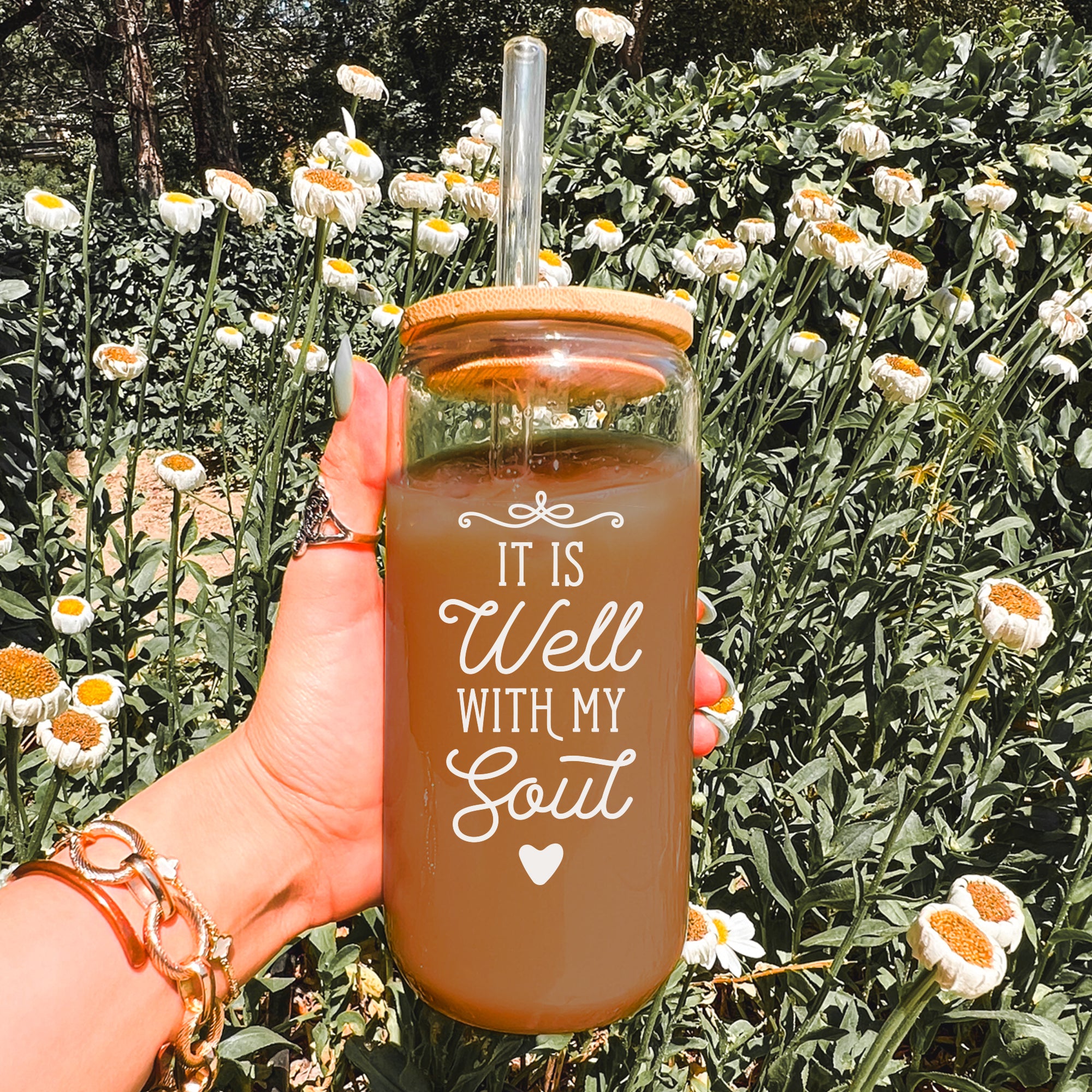 It Is Well With My Soul Sipper Glass