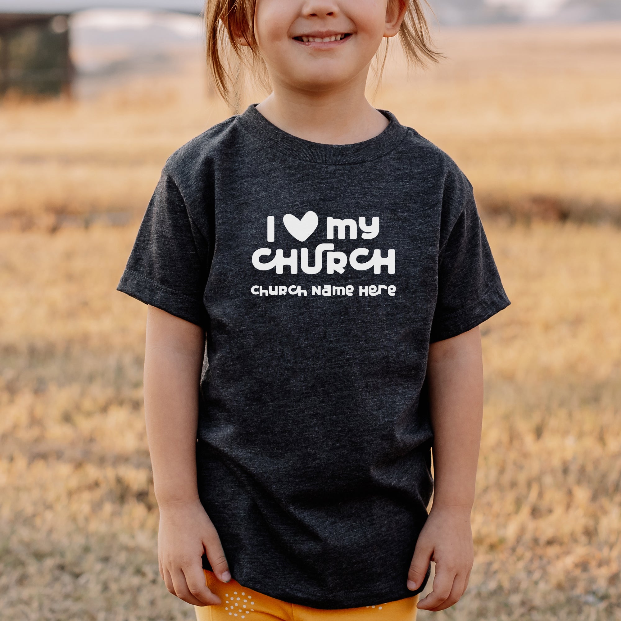 I Love My Church Toddler Tee (Customized)