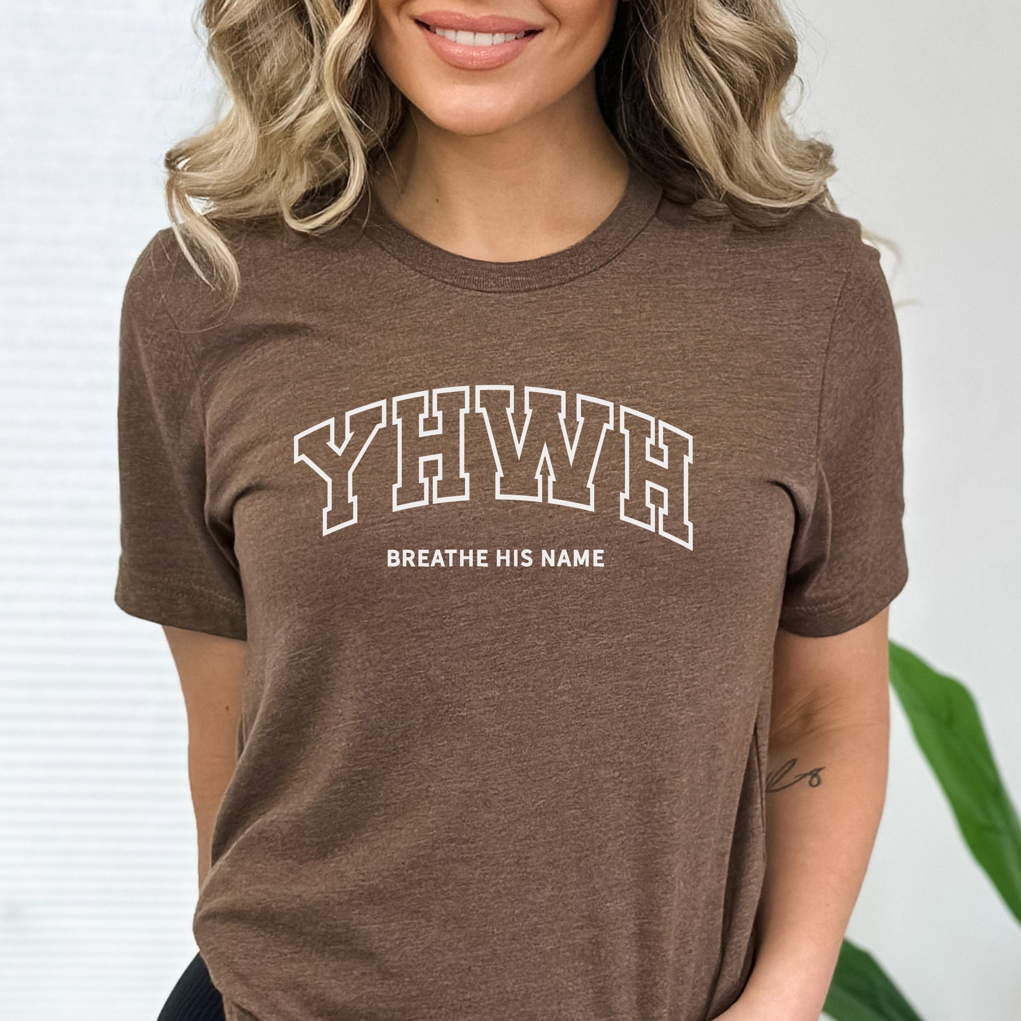 YHWH Breathe His Name Varsity Tee