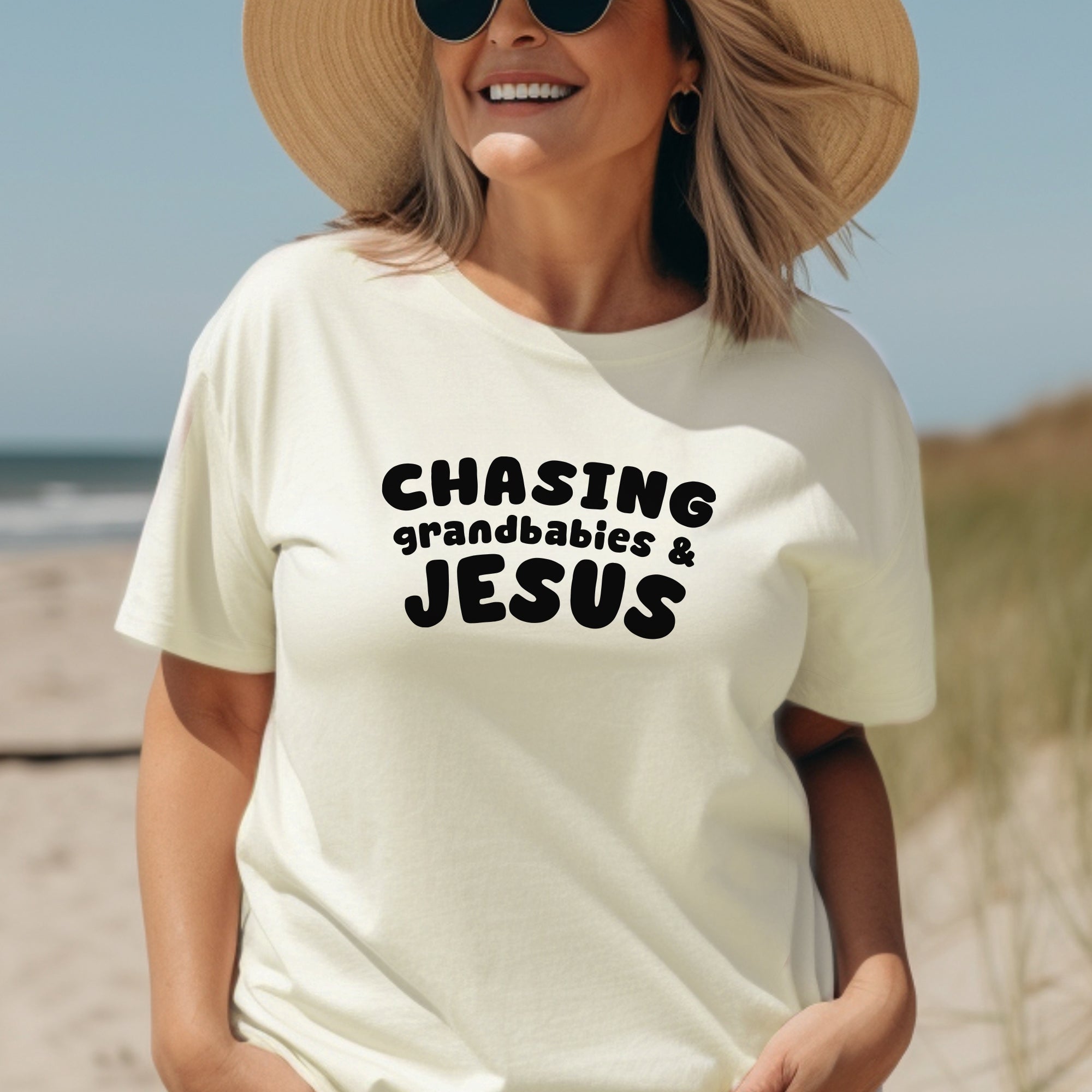 Chasing Grandbabies and Jesus Comfort Colors® Tee