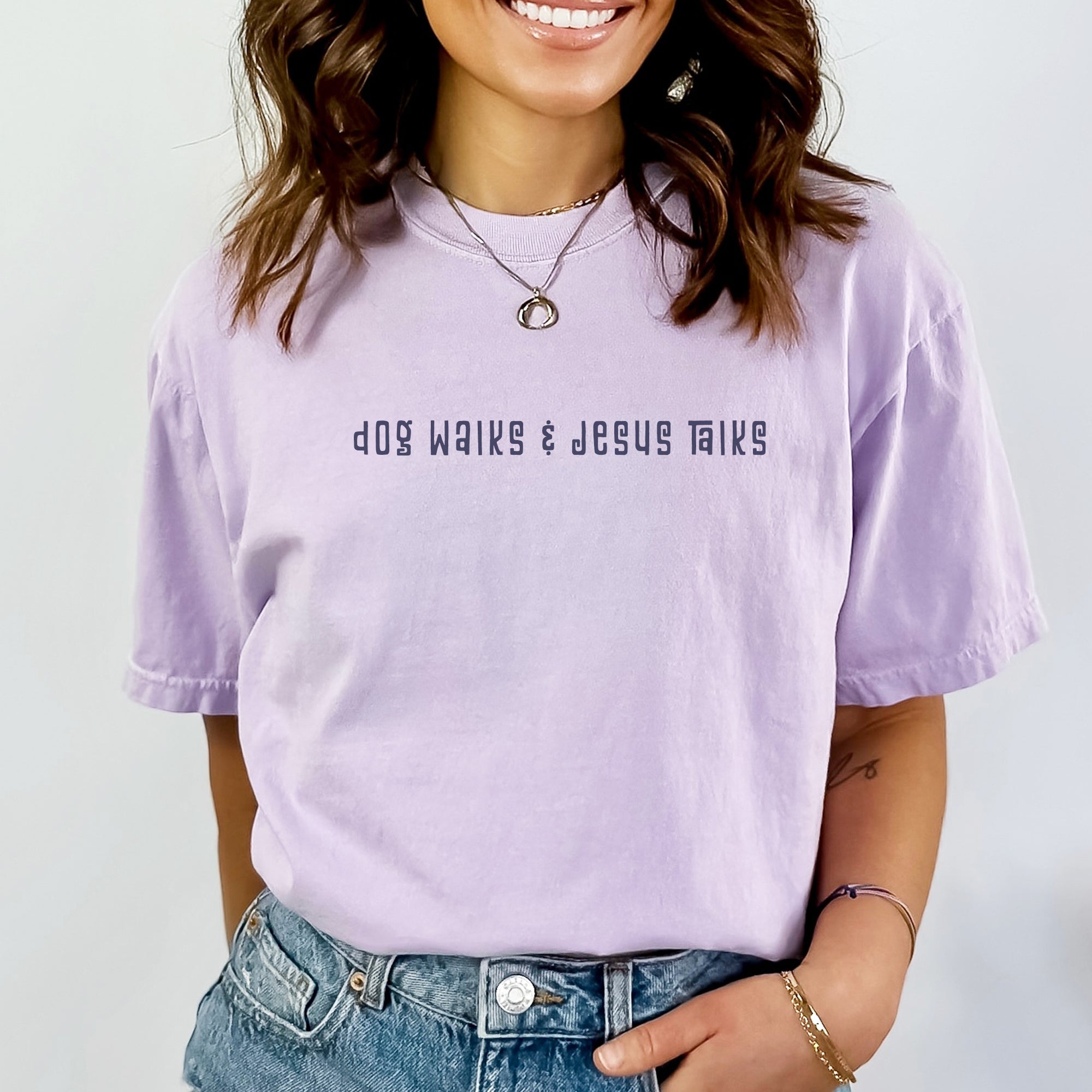 Dog Walks and Jesus Talks Comfort Colors® Tee