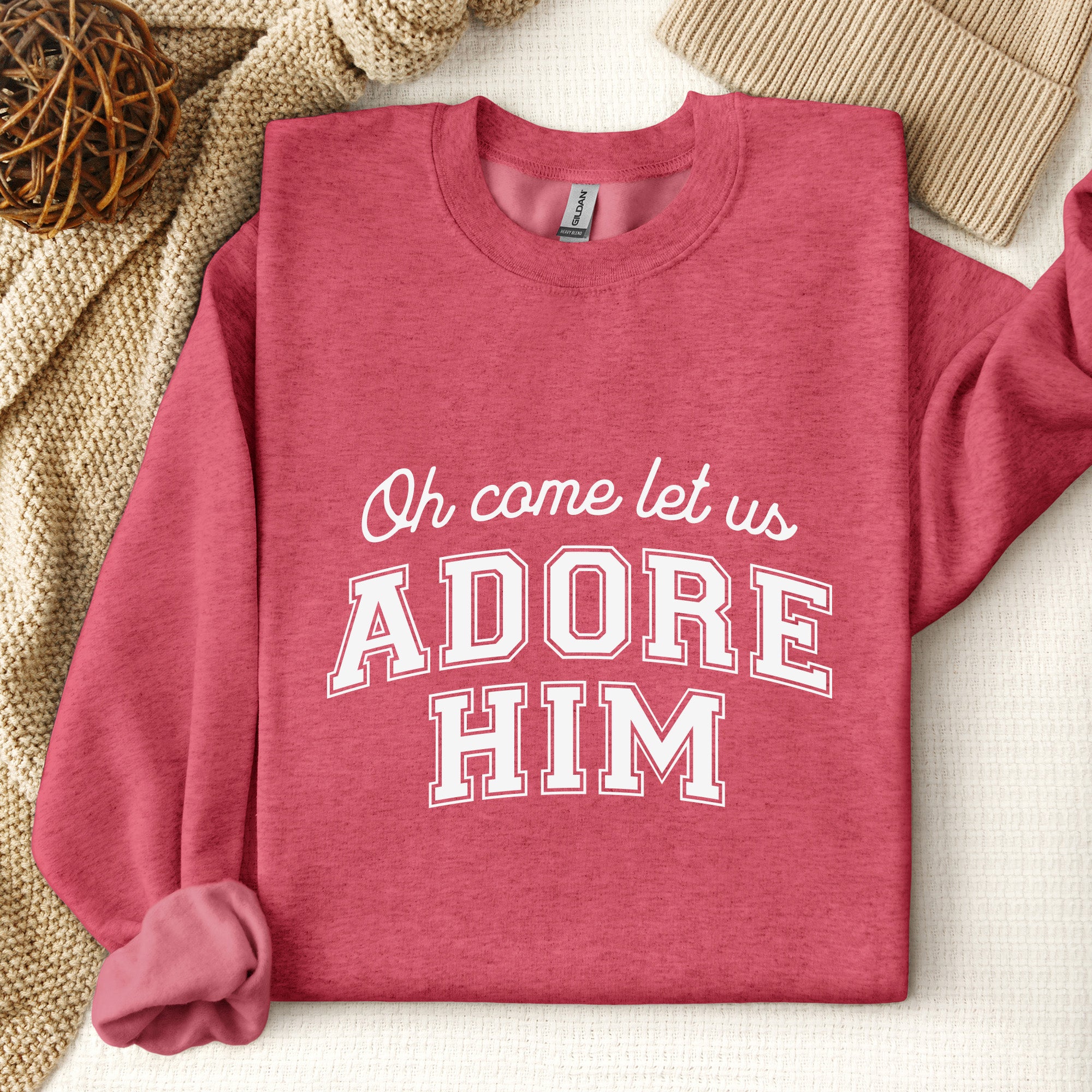 Oh Come Let Us Adore Him Crewneck