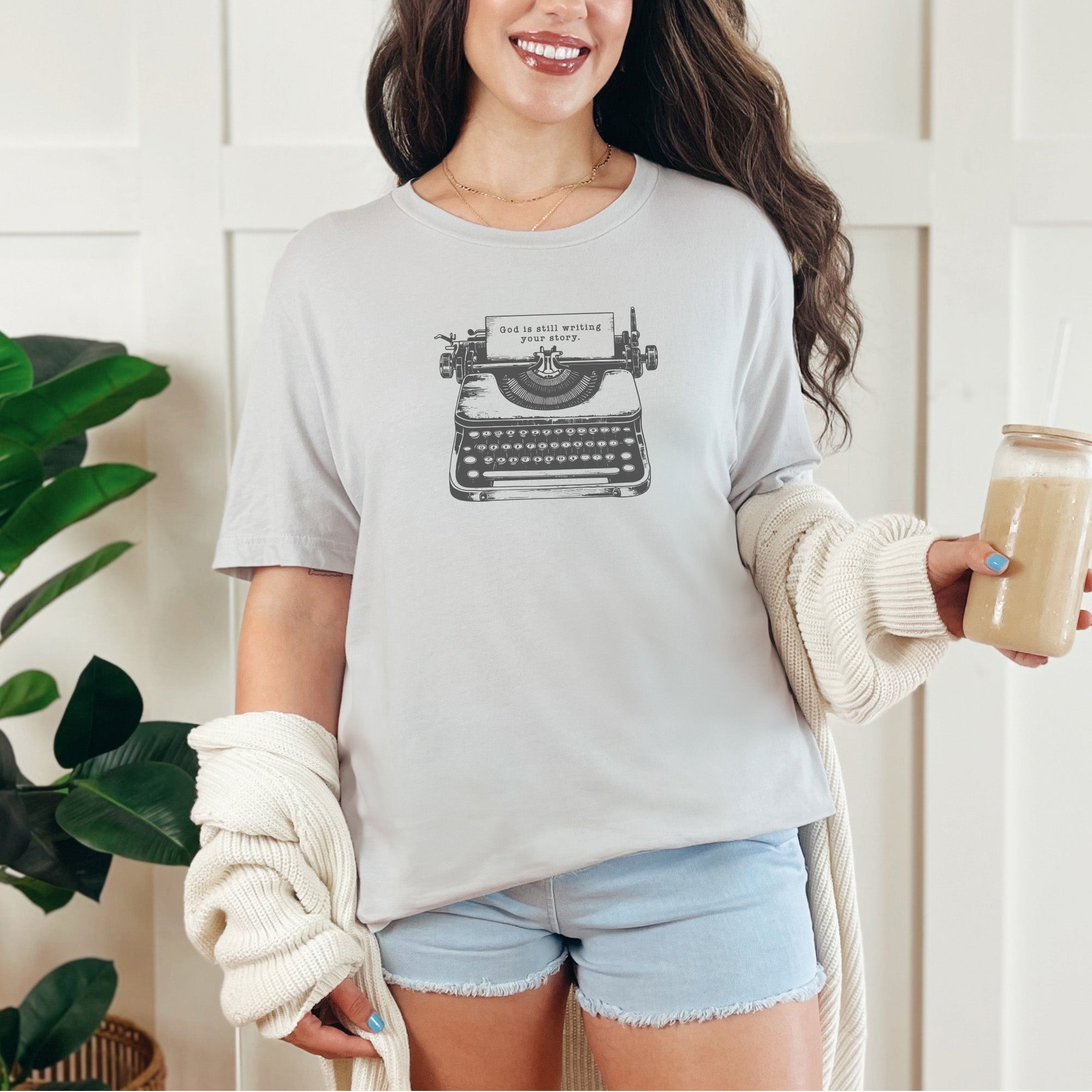 God is Still Writing Your Story Typewriter Tee