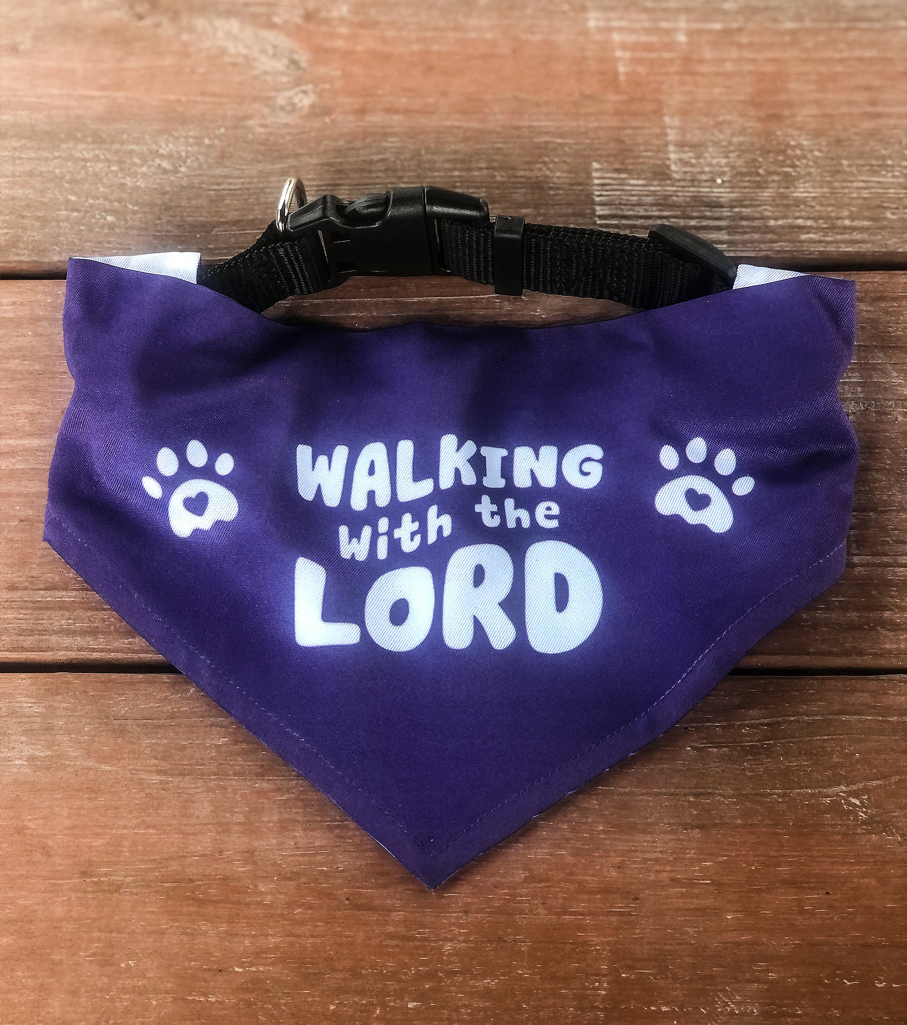 Walking with the Lord Pet Bandana Collar