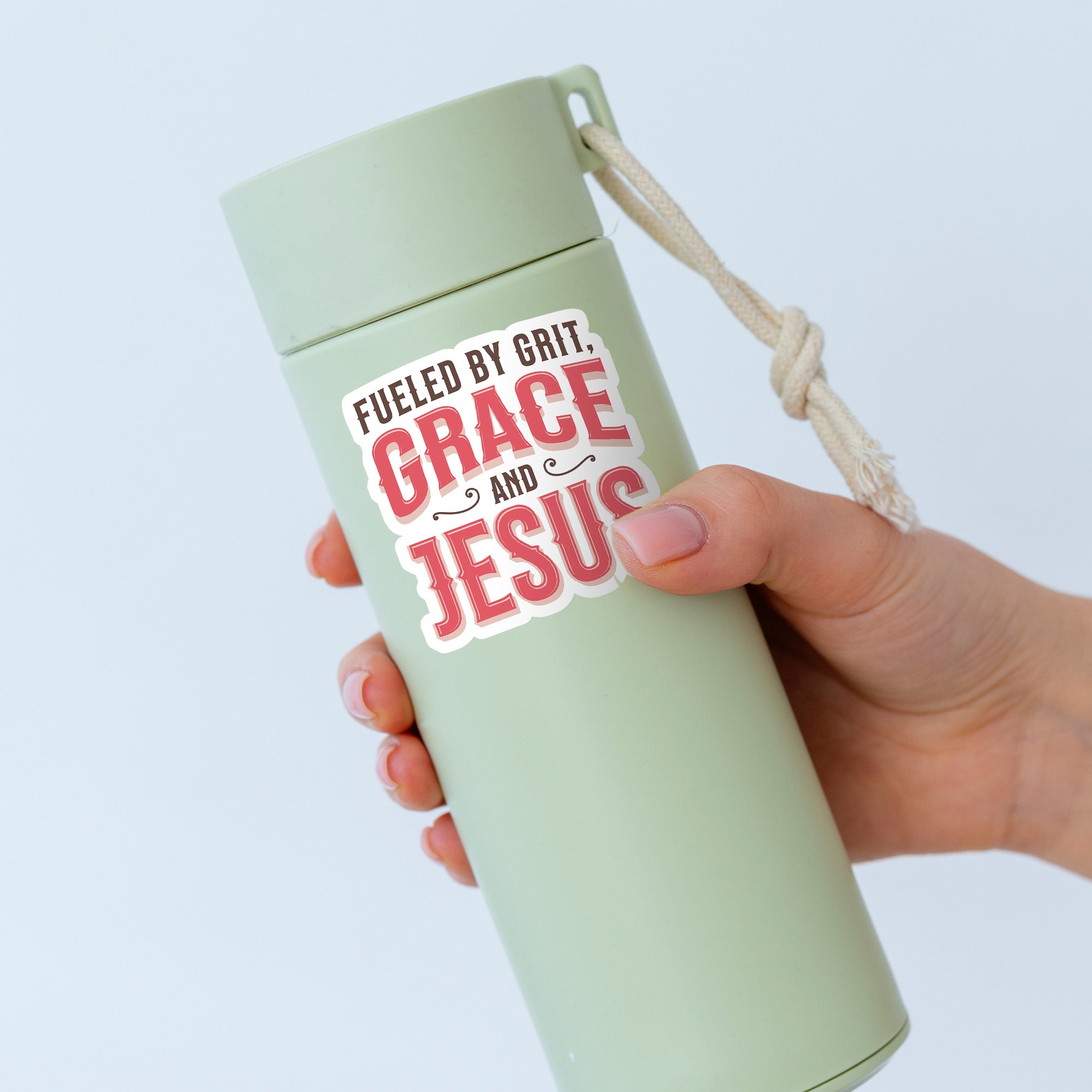 Fueled by Grit, Grace and Jesus Sticker